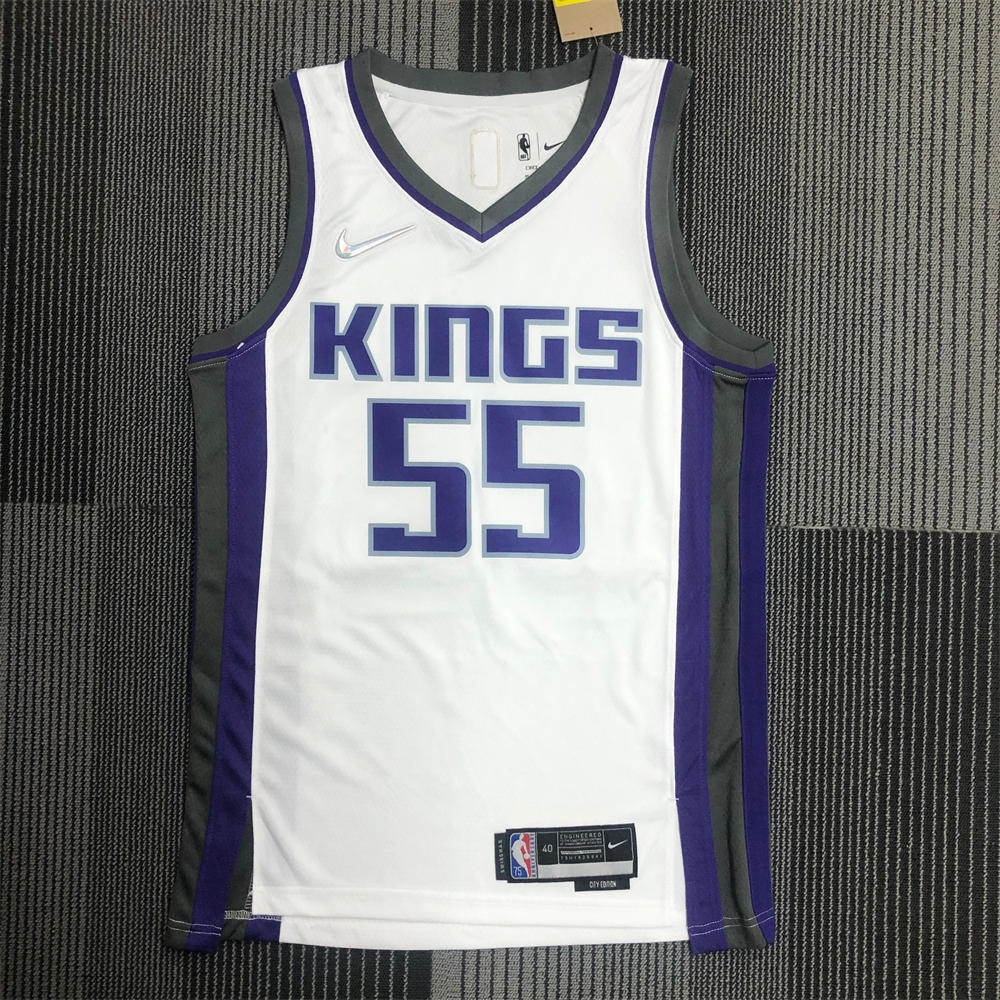 NBA Scaramento Kings V-Neck White 75th Anniversary jersey WILLIAMS#55 S-XXL