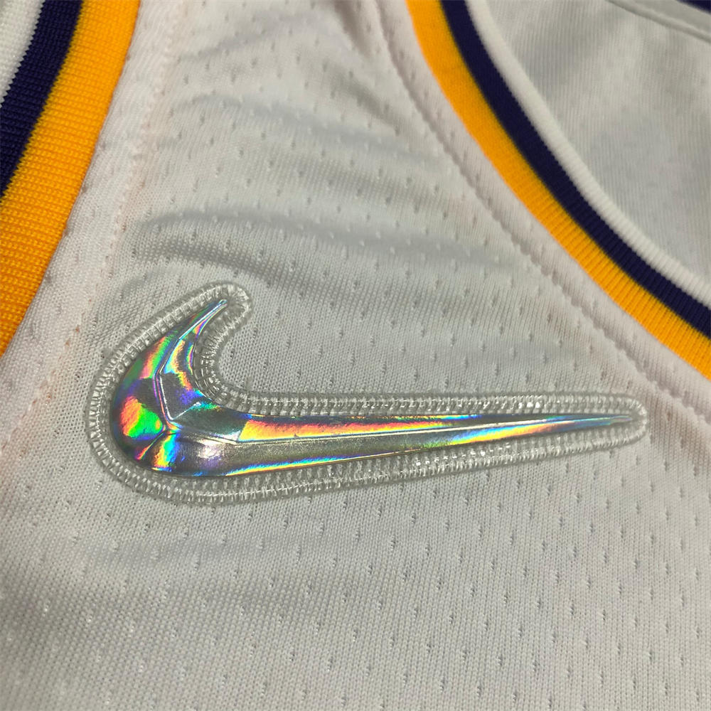 NBA Los Angeles Lakes Round Neck 75th anniversary White Jersey JAMES#23 S-XXL