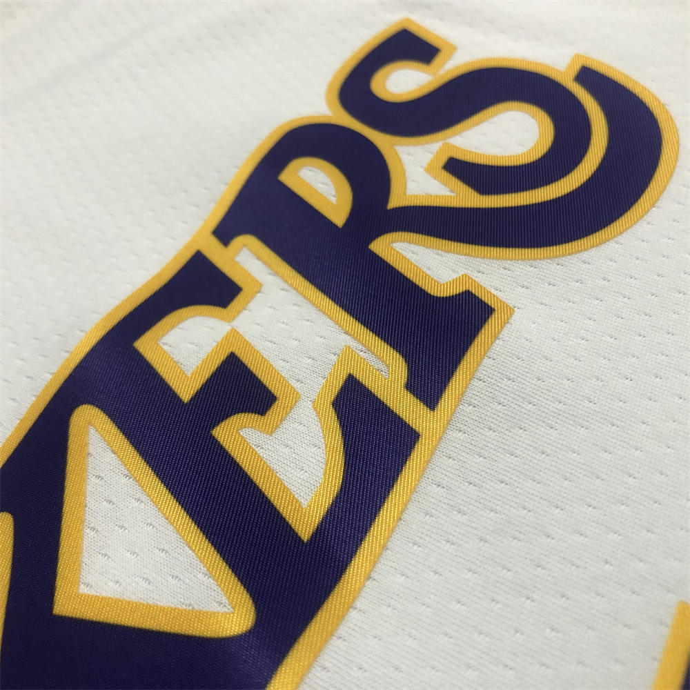 NBA Los Angeles Lakes Round Neck White Jersey RONDO#4 S-XXL