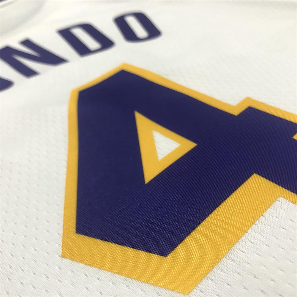 NBA Los Angeles Lakes Round Neck White Jersey RONDO#4 S-XXL