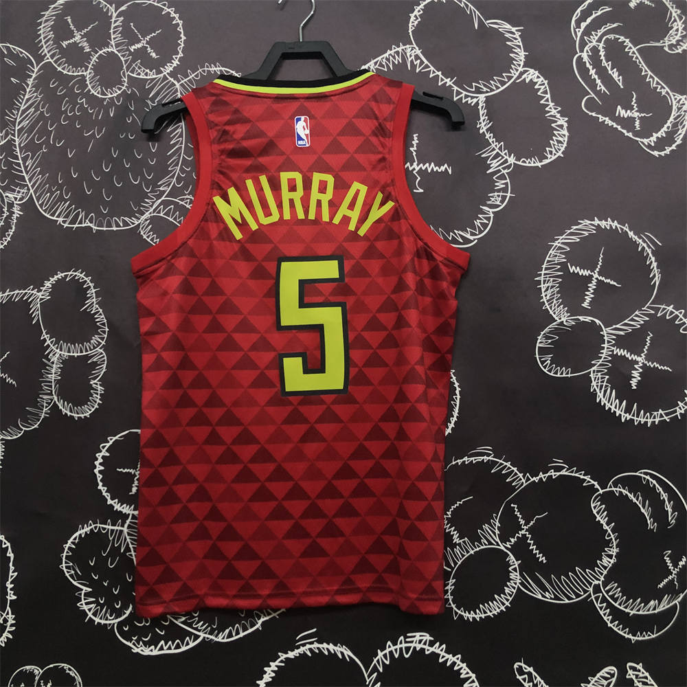 NBA Altanta Hawks V-Neck Red Jersey MURRAY#5 S-XXL