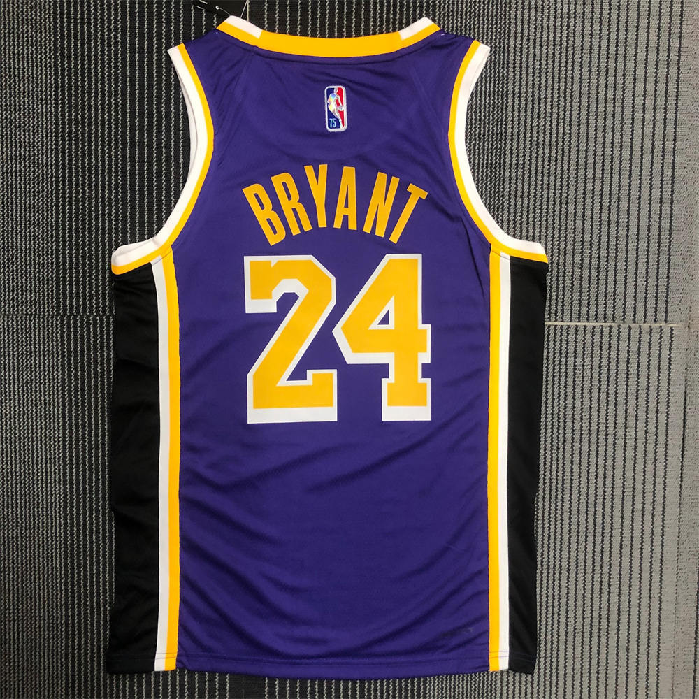 NBA Los Angeles Lakes Round Neck 75th anniversary Purple JORDAN Edition BRYANT#24 Jersey S-XXL