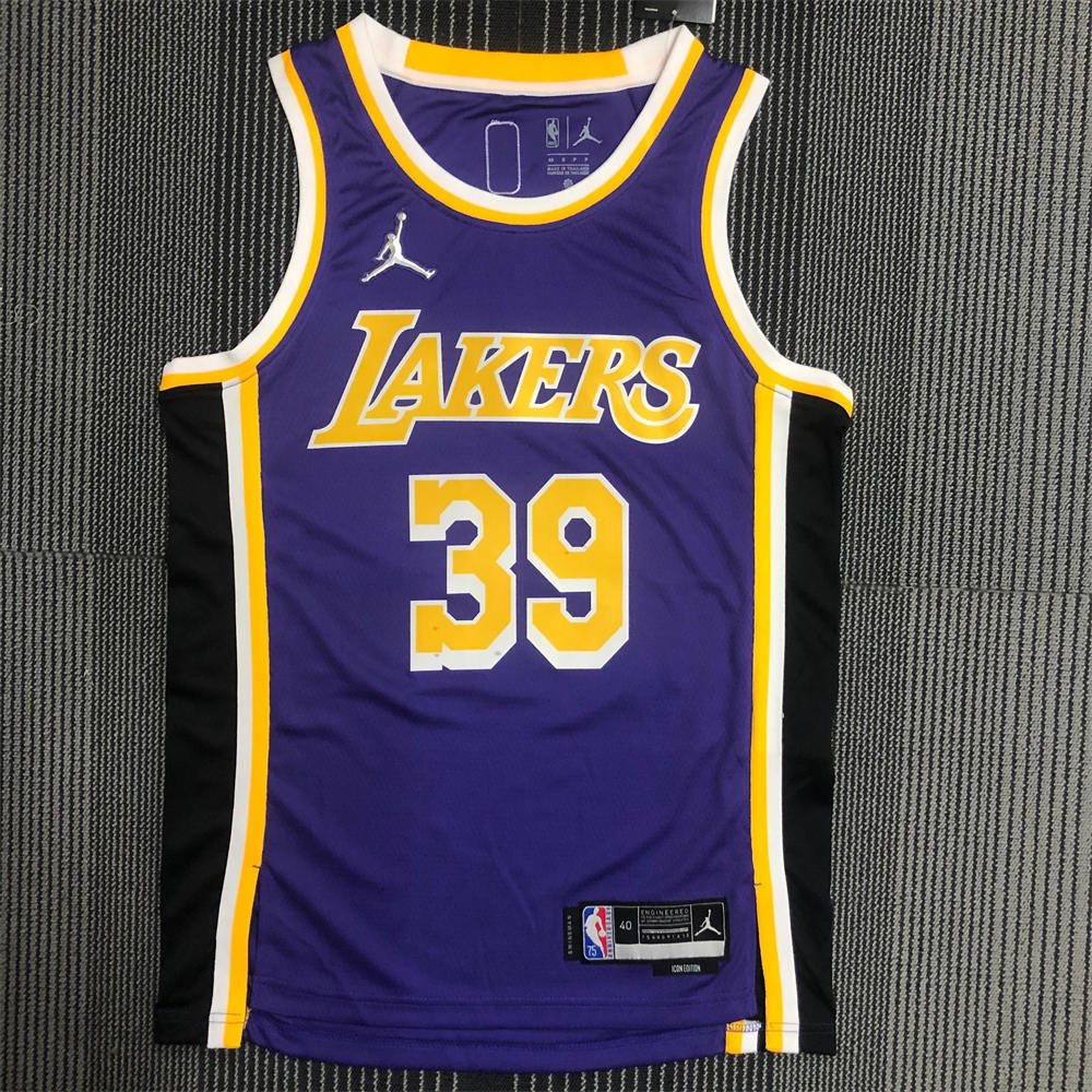 NBA Los Angeles Lakes Round Neck 75th anniversary Purple JORDAN Edition HOWARD#39 Jersey S-XXL