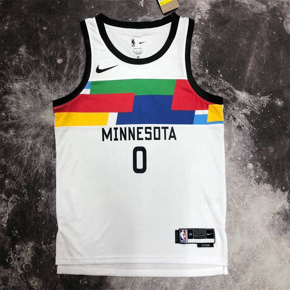 NBA Minnesota Timberwolves Round Neck Black Jersey RUSSELL#0 S-XXL