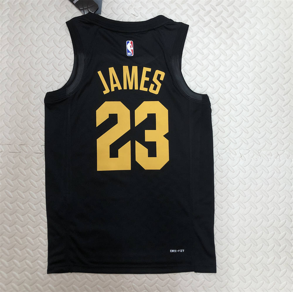 NBA Cleverland Cavaliers Round Neck Black jersey JAMES#23 S-XXL