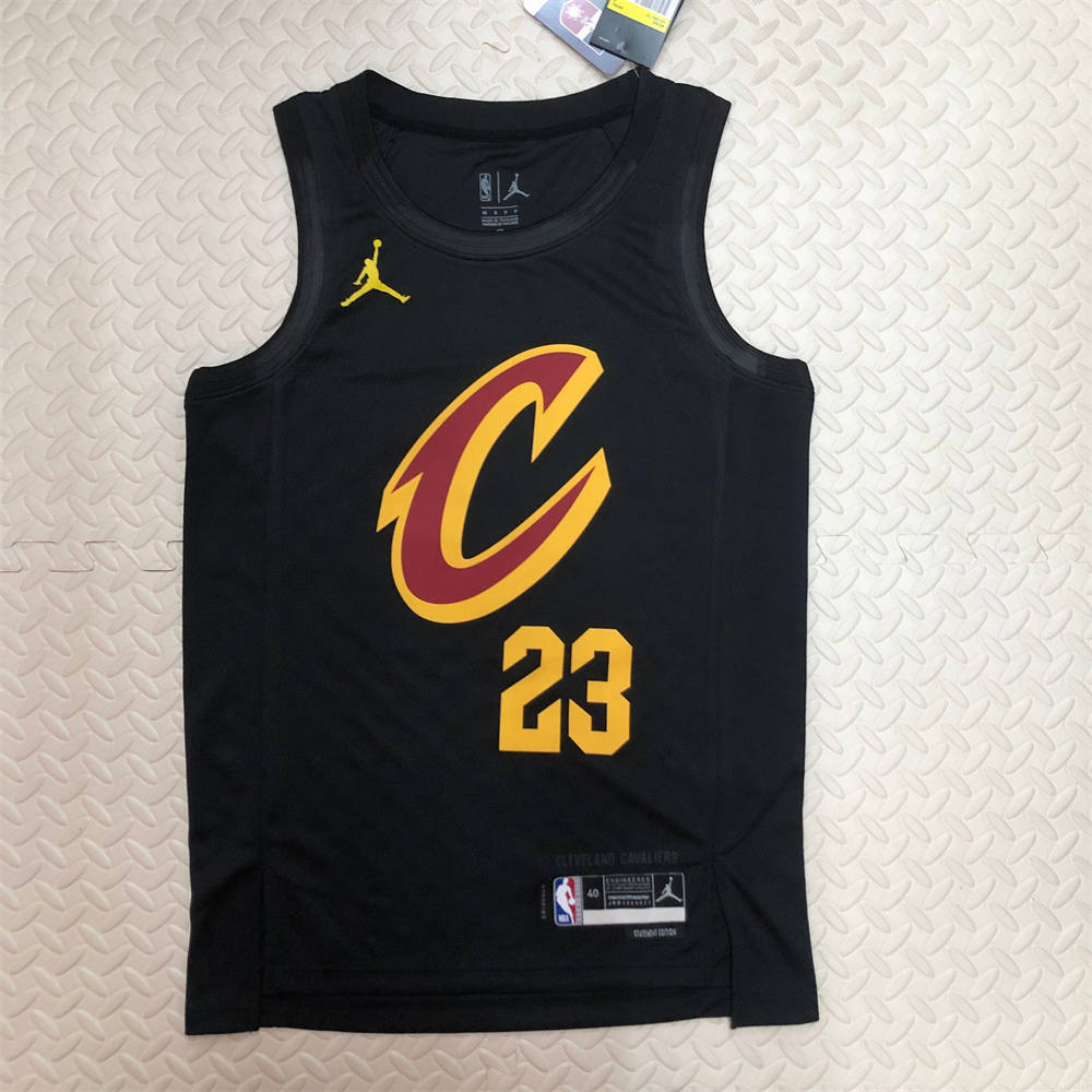 NBA Cleverland Cavaliers Round Neck Black jersey JAMES#23 S-XXL