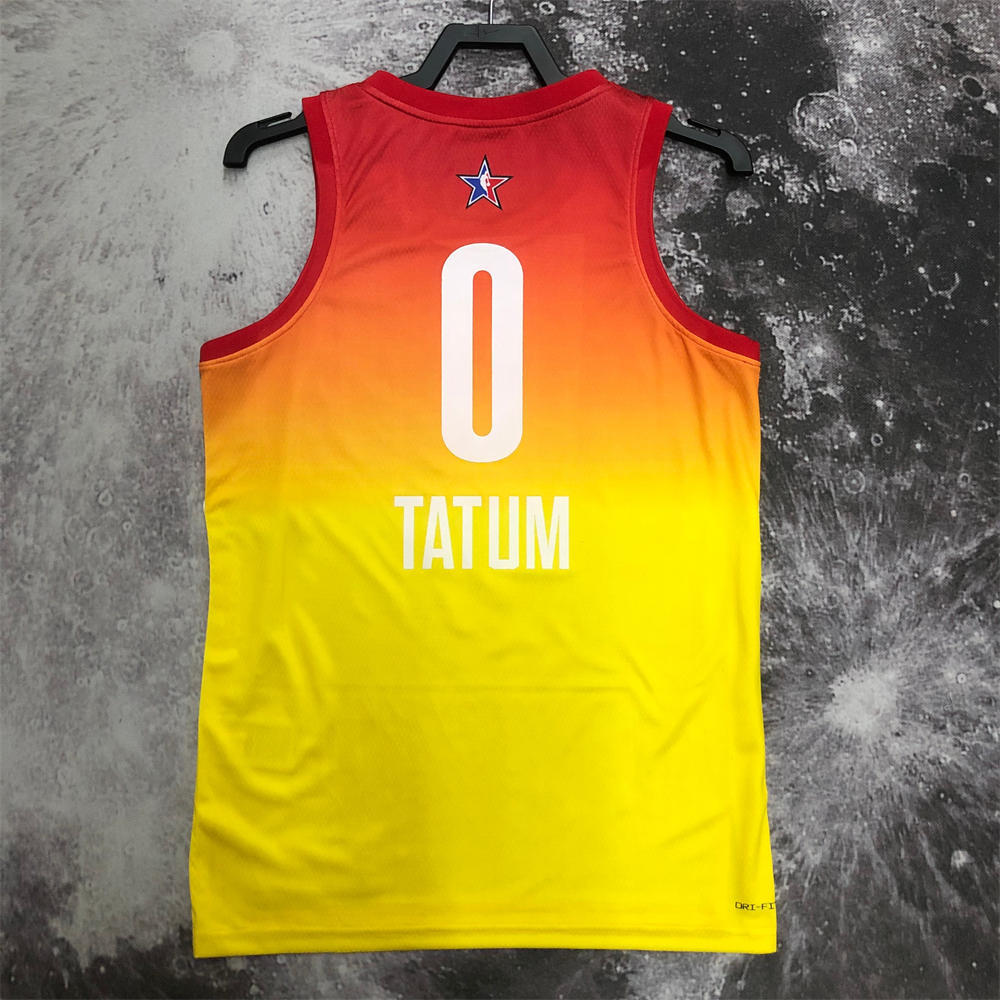 NBA All-Star 2023 Yellow Jersey TATUM#0 S-XXL