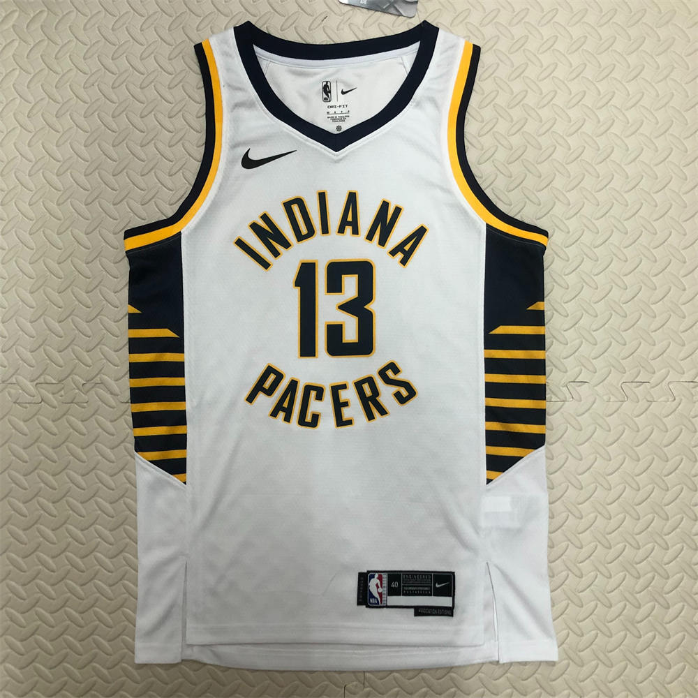 NBA Indiana Pacers V-Neck White Jersey GEORGE#13 S-XXL