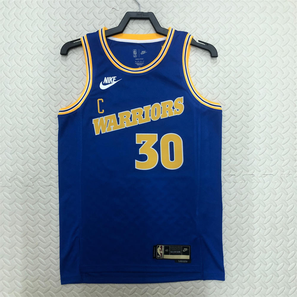 NBA Golden State Warriors Round Neck Blue Jersey CURRY#30 S-XXL