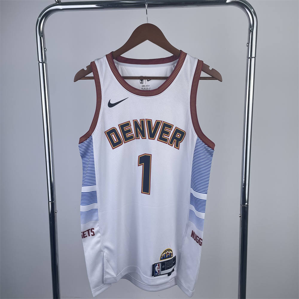 NBA Denver Nuggets Round Neck White jersey PORTER#1 S-XXL