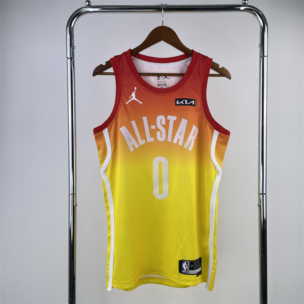 NBA All-Star 2023 Yellow Jersey TATUM#0 S-XXL