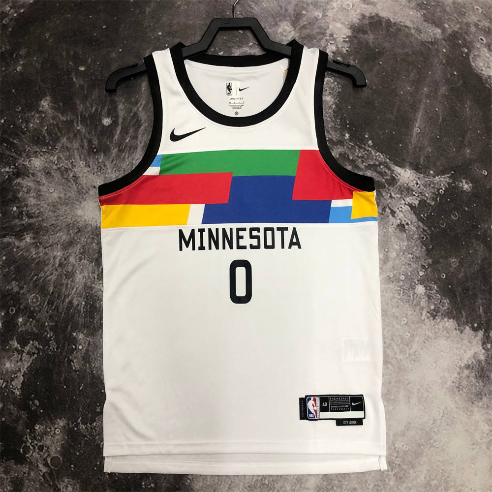 NBA Minnesota Timberwolves Round Neck Black Jersey RUSSELL#0 S-XXL