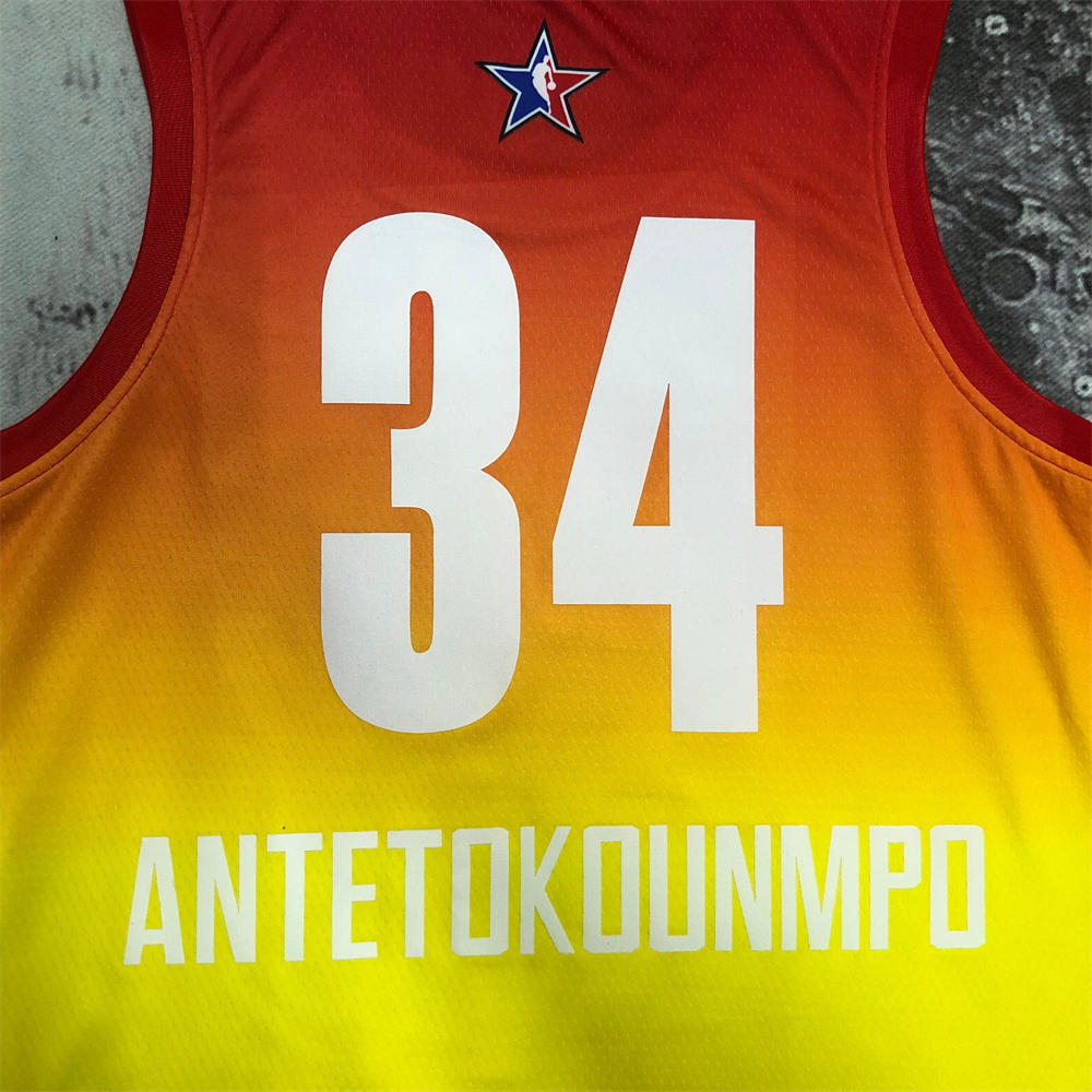 NBA All-Star 2023 Yellow Jersey ANTETOKOUNMPO#34 S-XXL