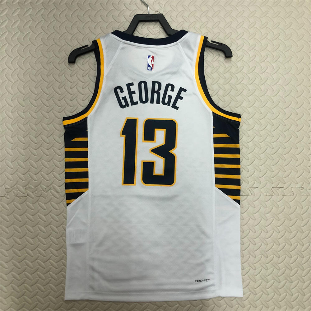 NBA Indiana Pacers V-Neck White Jersey GEORGE#13 S-XXL