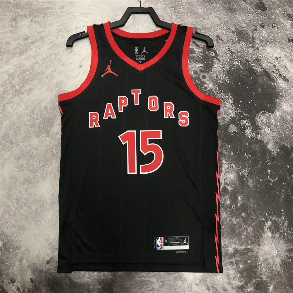 NBA Toronto Raptors V-Neck Black jersey CARTER#15 S-XXL
