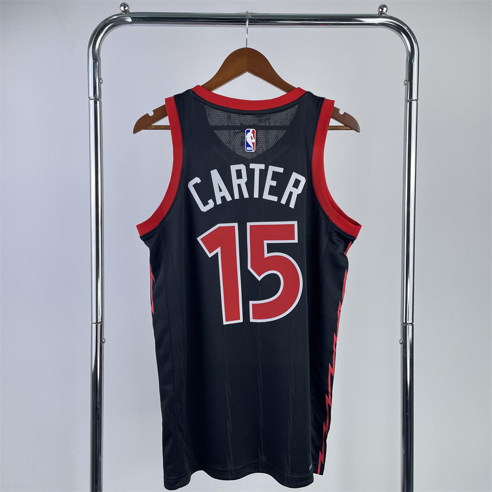NBA Toronto Raptors V-Neck Black jersey CARTER#15 S-XXL