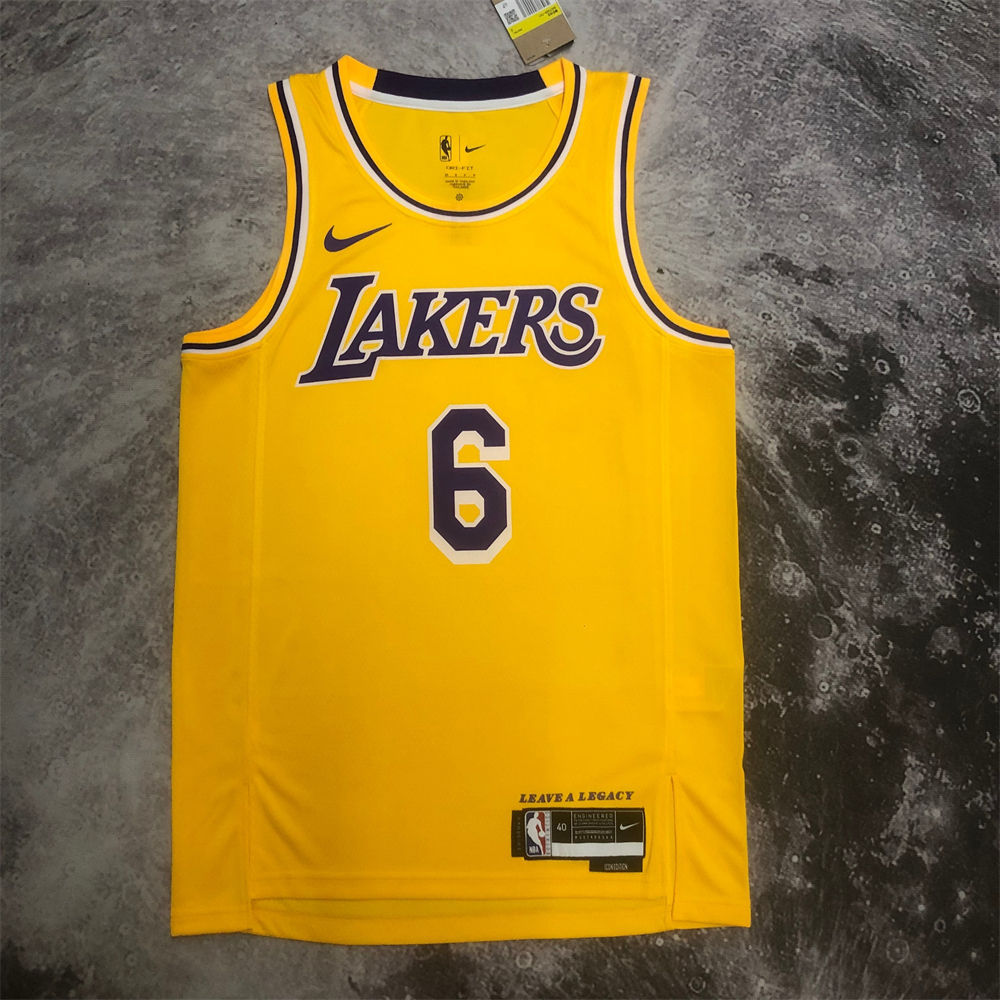 NBA Los Angeles Lakers JAMES#6 2022/23 Gold Association Edition Swingman Jersey S-XXL
