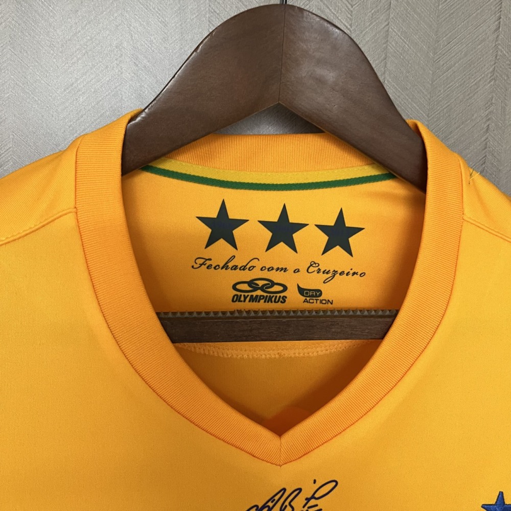 Retro 2014/15 Cruzeiro Goalkeeper Yellow jersey Fan Version
