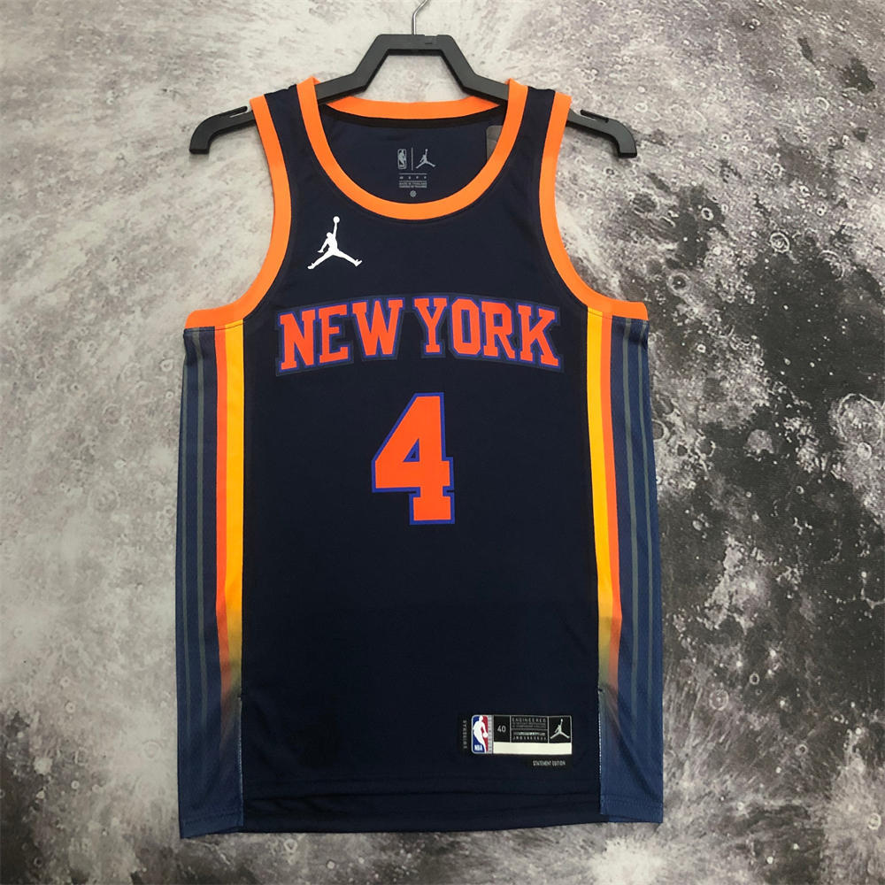 NBA New York Knicks V-Neck JORDAN Edition Black jersey ROSE#4 S-XXL
