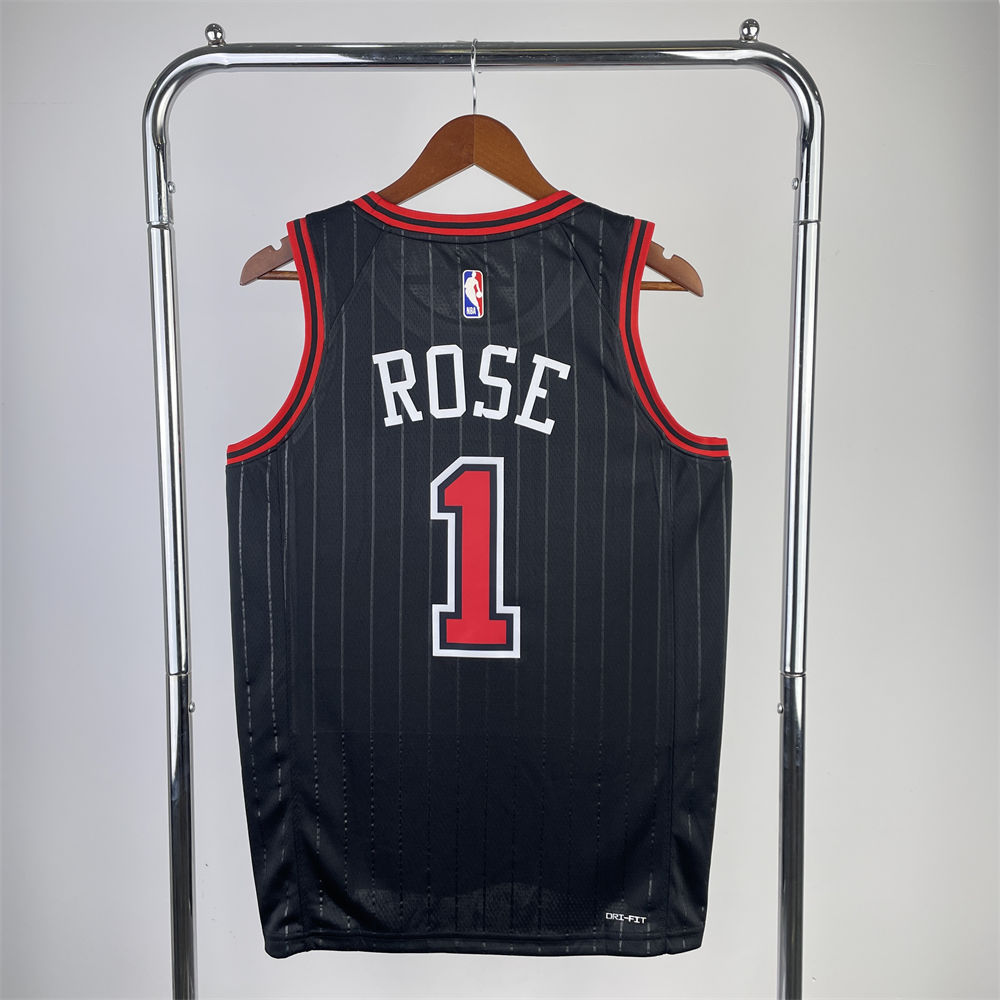NBA Chicago Bulls Michael ROSE#1 2022/23 Black JORDAN Edition Swingman Jersey S-XXL
