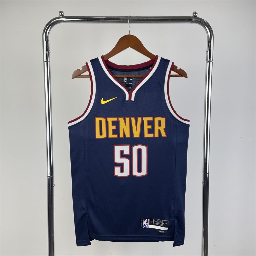 NBA Denver Nuggets Round Neck Dark Blue jersey PORTER#1 S-XXL