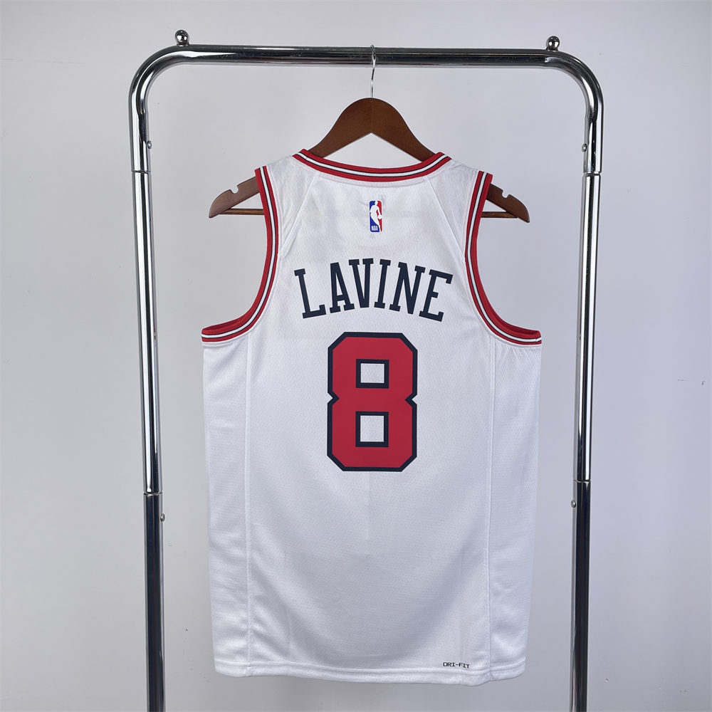 NBA Chicago Bulls LAVINE#8 2022/23 White Icon Edition Swingman Jersey S-XXL