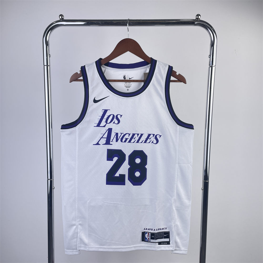 NBA Los Angeles Lakes Round Neck City Edition White Jersey HACHIMURA#28 S-XXL