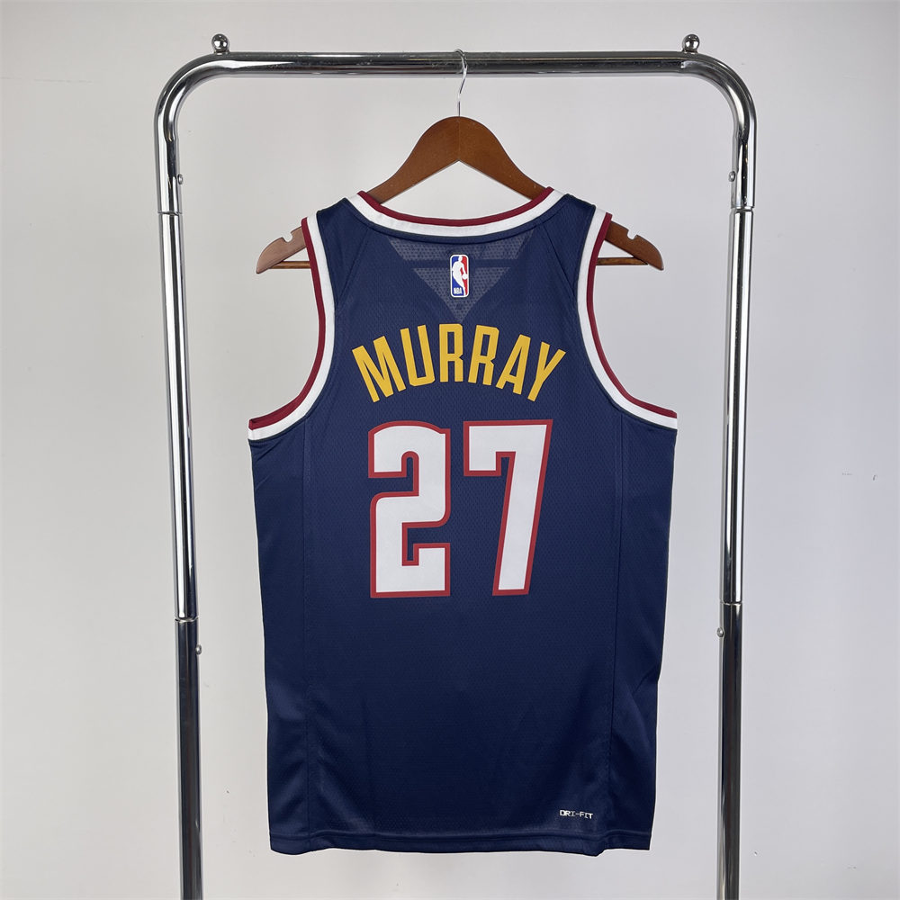 NBA Denver Nuggets Round Neck Dark Blue jersey MURRAY#27 S-XXL