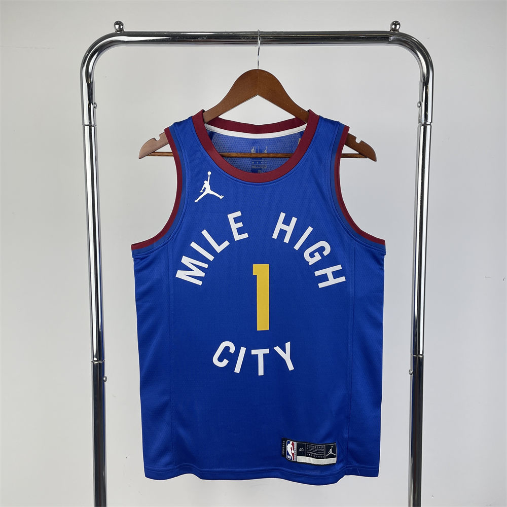 NBA Denver Nuggets Round Neck Blue jersey PORTER#1 S-XXL