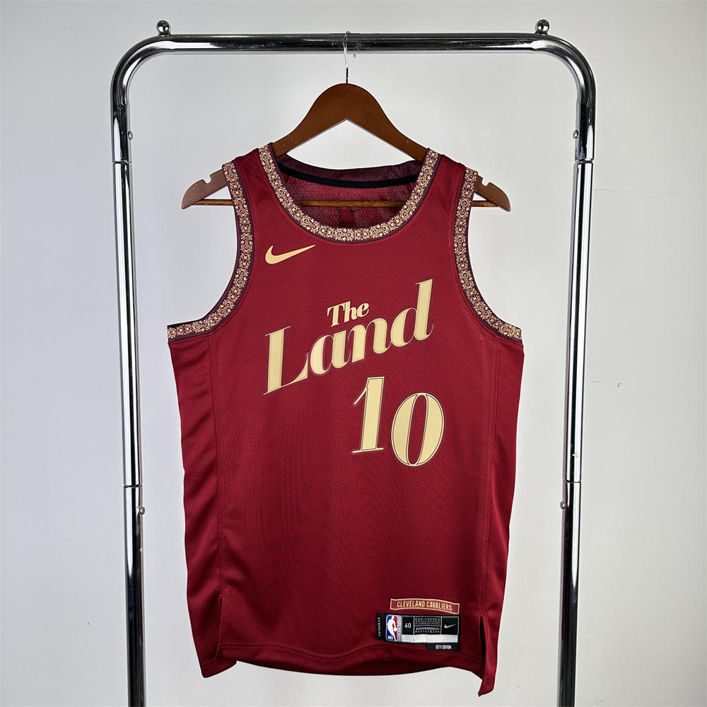 NBA Cleverland Cavaliers 2024 Round Neck Red jersey GARLAND#10 S-XXL