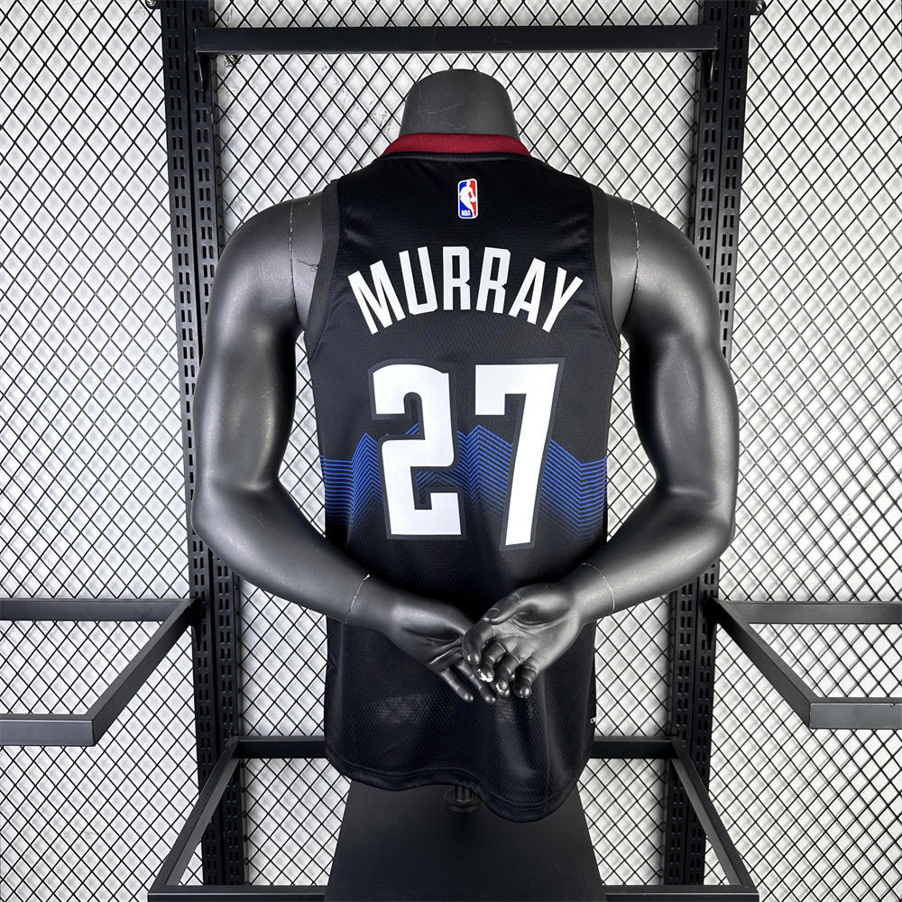 NBA Denver Nuggets 2024 City Edition Round Neck Black jersey MURRAY#27 S-XXL