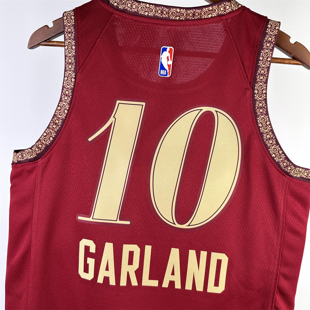 NBA Cleverland Cavaliers 2024 Round Neck Red jersey GARLAND#10 S-XXL