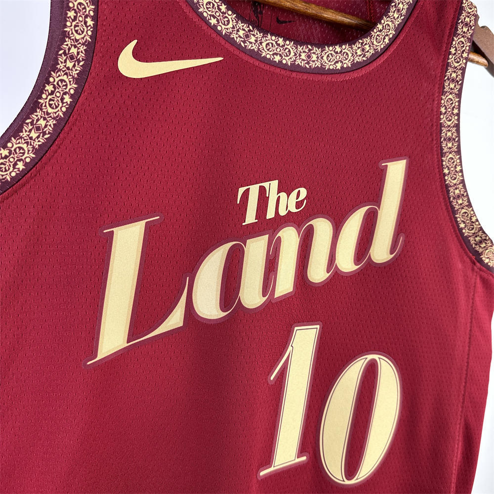 NBA Cleverland Cavaliers 2024 Round Neck Red jersey GARLAND#10 S-XXL