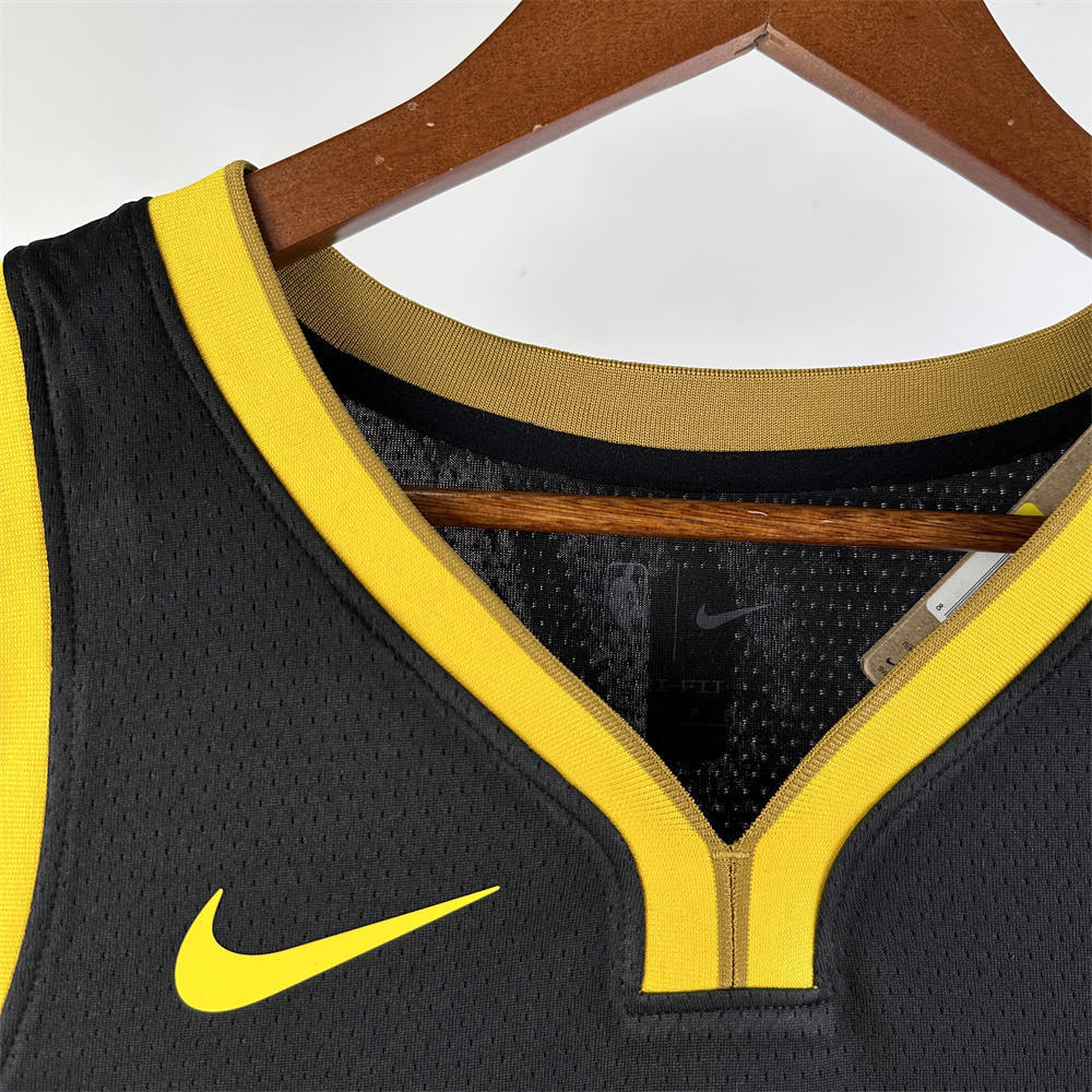 NBA Golden State Warriors 2024 V-Neck City Edition Black Jersey CURRY#30 S-XXL