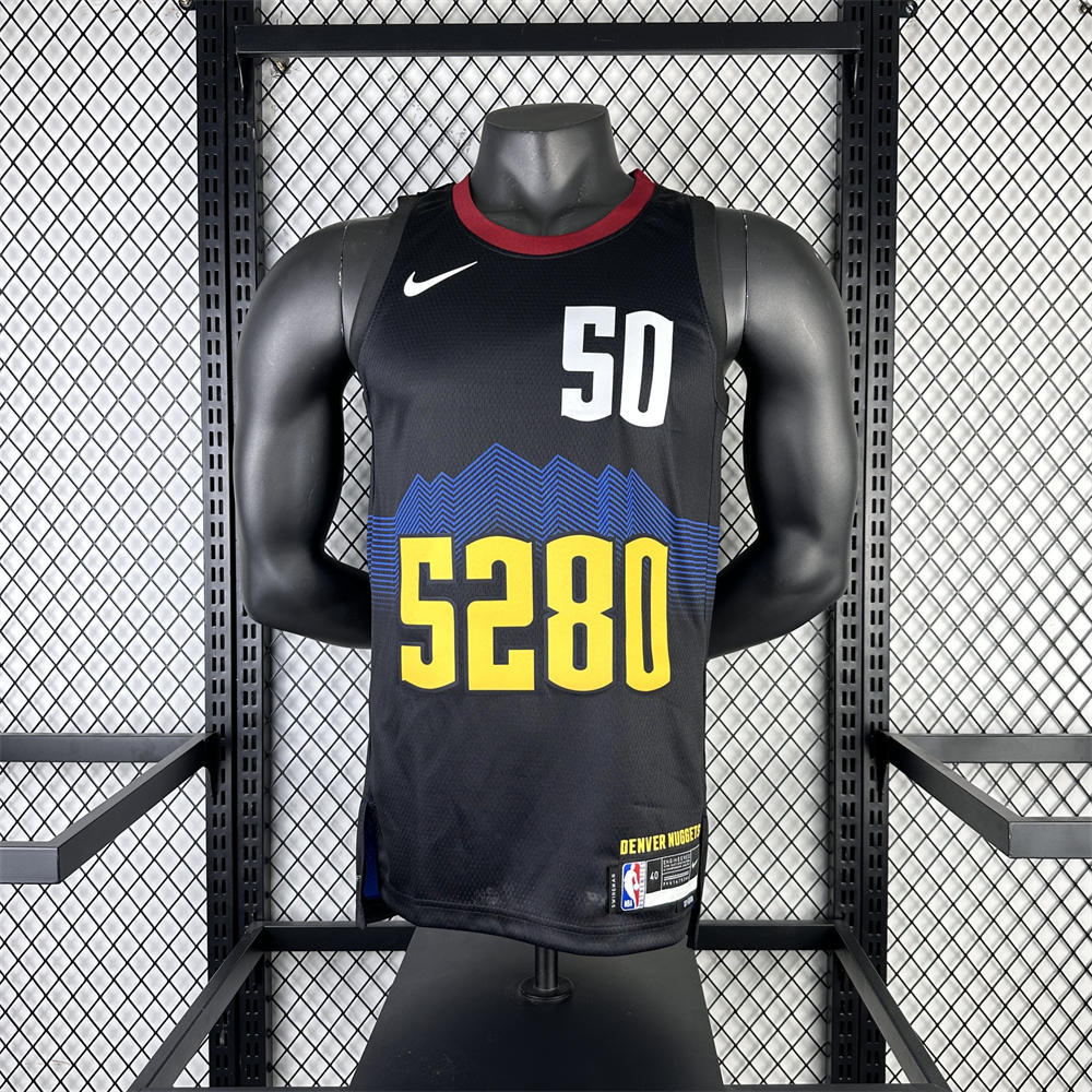 NBA Denver Nuggets 2024 City Edition Round Neck Black jersey GORDON#50 S-XXL