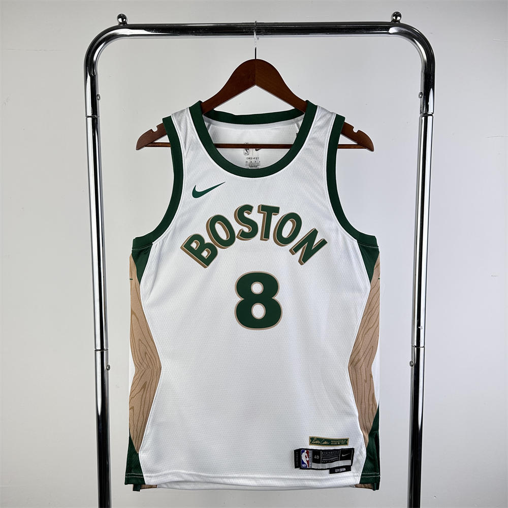NBA Boston Celtics 2024 City Edition Round Neck White Jersey PORZINGIS#8 S-XXL