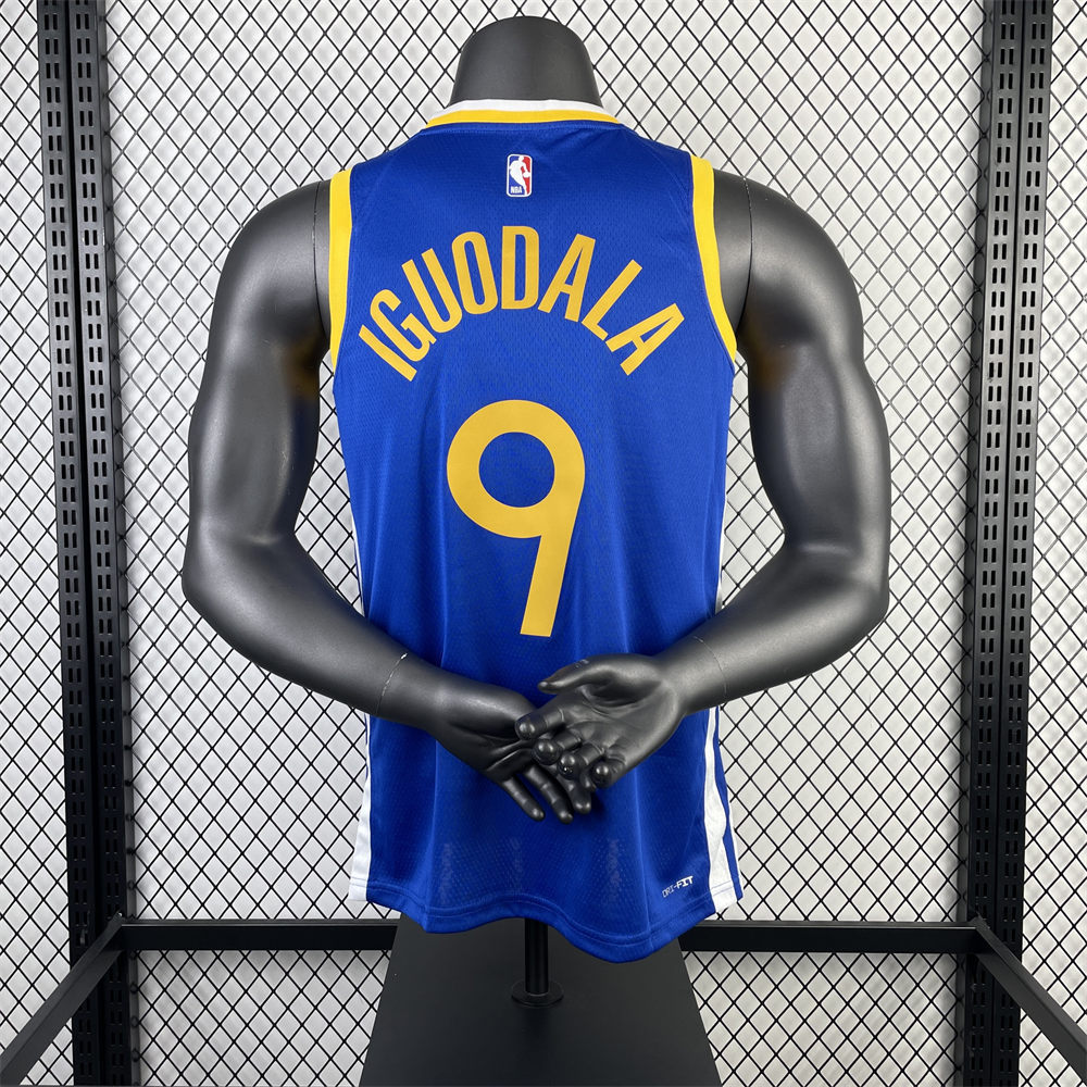 NBA Golden State Warriors 2023 V-Neck Blue Jersey IGUODALA#9 S-XXL