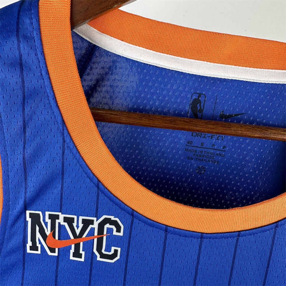 NBA New York Knicks 2024 Round Neck Blue jersey BRUNSON#11 S-XXL