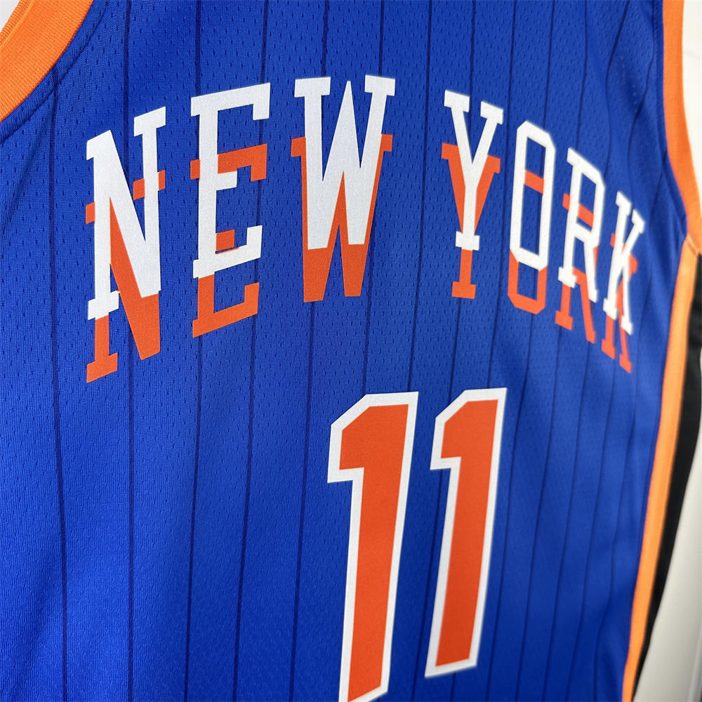 NBA New York Knicks 2024 Round Neck Blue jersey BRUNSON#11 S-XXL