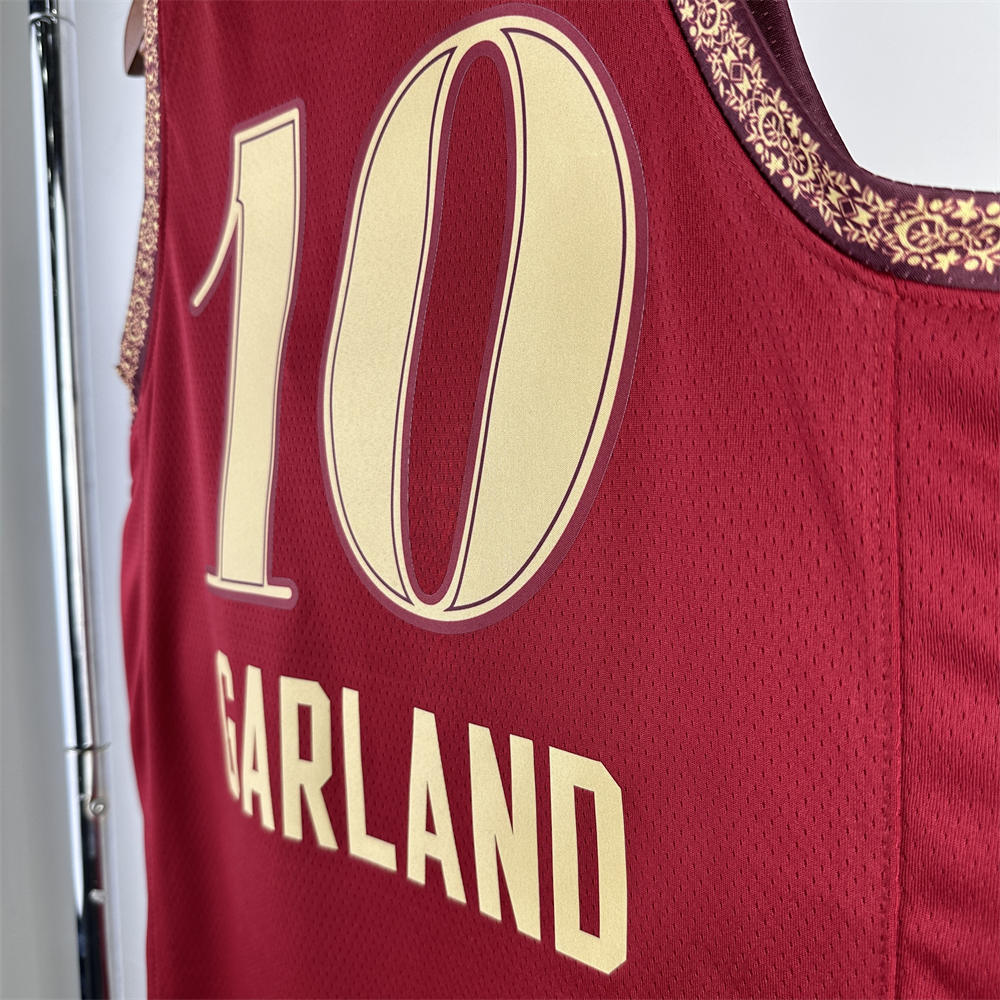NBA Cleverland Cavaliers 2024 Round Neck Red jersey GARLAND#10 S-XXL
