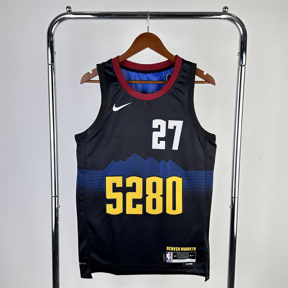 NBA Denver Nuggets 2024 City Edition Round Neck Black jersey MURRAY#27 S-XXL