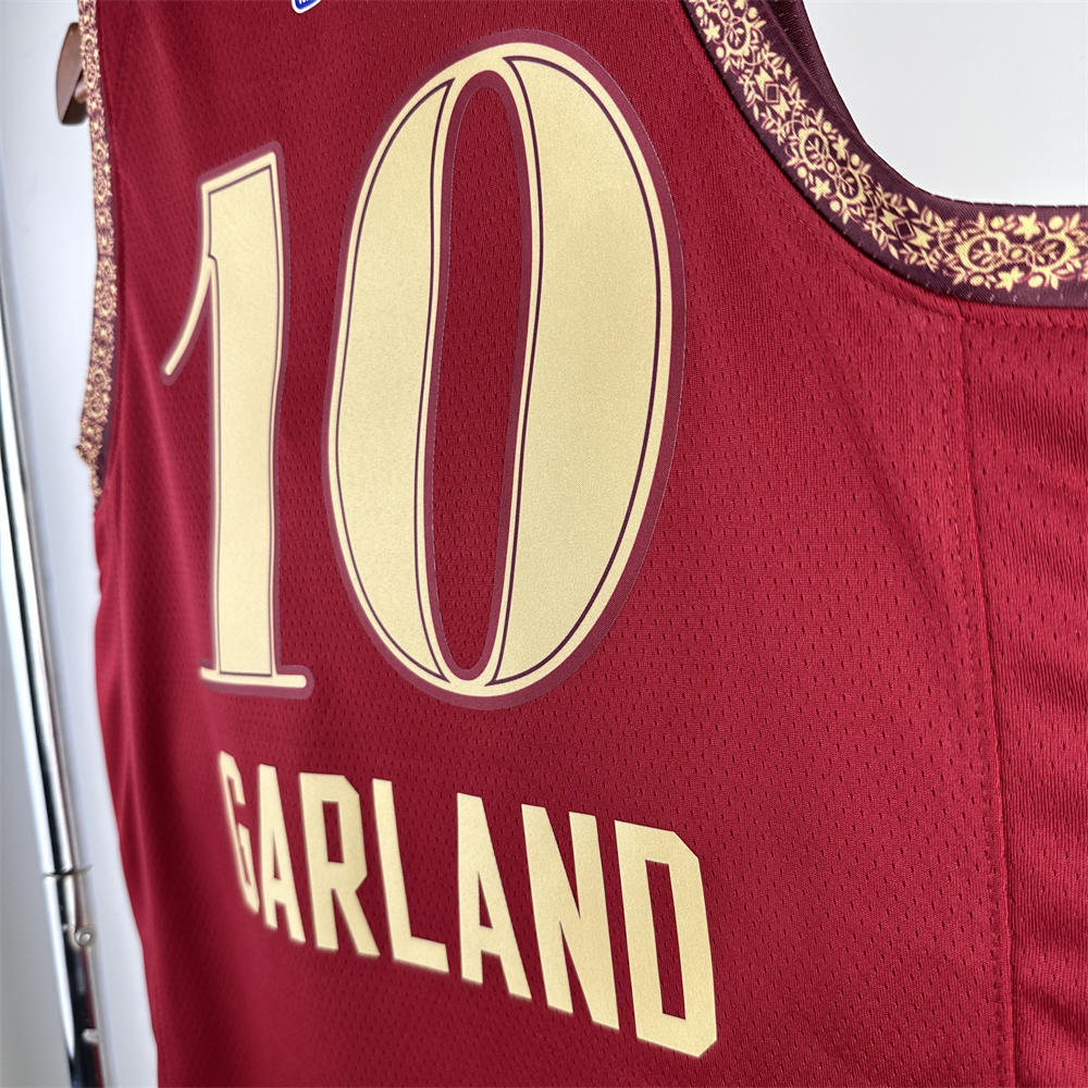 NBA Cleverland Cavaliers 2024 Round Neck Red jersey GARLAND#10 S-XXL