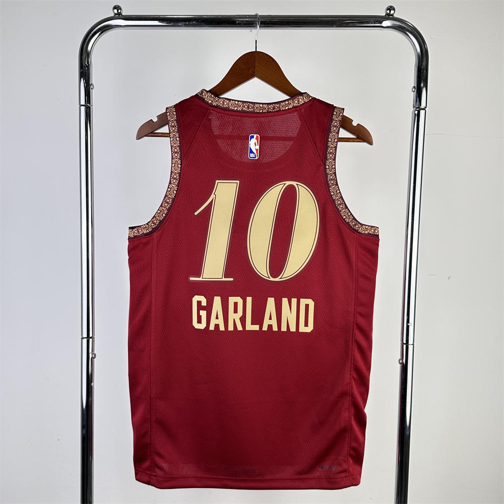 NBA Cleverland Cavaliers 2024 Round Neck Red jersey GARLAND#10 S-XXL