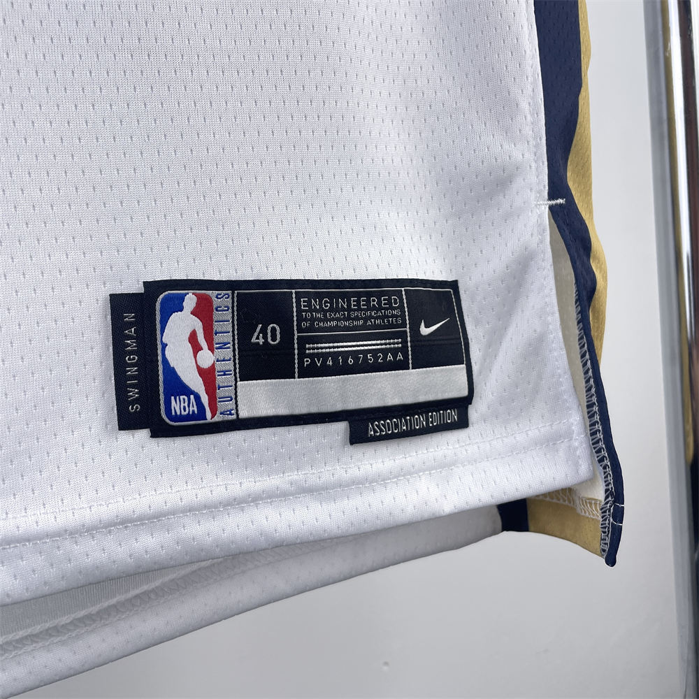 NBA New Orleans Pelicans 2023 V-Neck White jersey WILLIAMSON#1 S-XXL