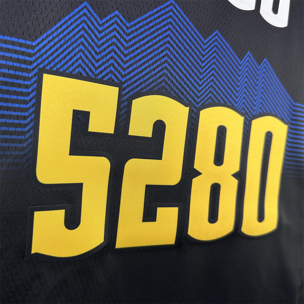 NBA Denver Nuggets 2024 City Edition Round Neck Black jersey Jokić#15 S-XXL
