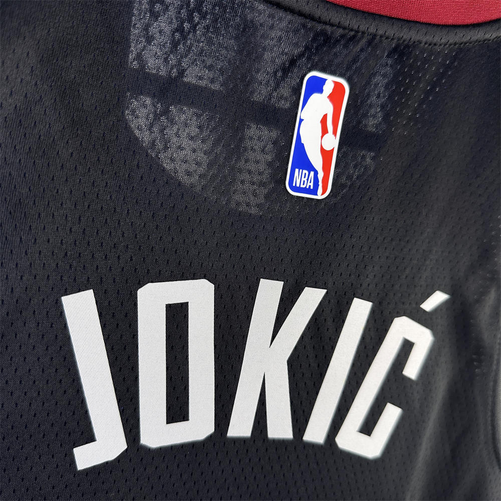 NBA Denver Nuggets 2024 City Edition Round Neck Black jersey Jokić#15 S-XXL