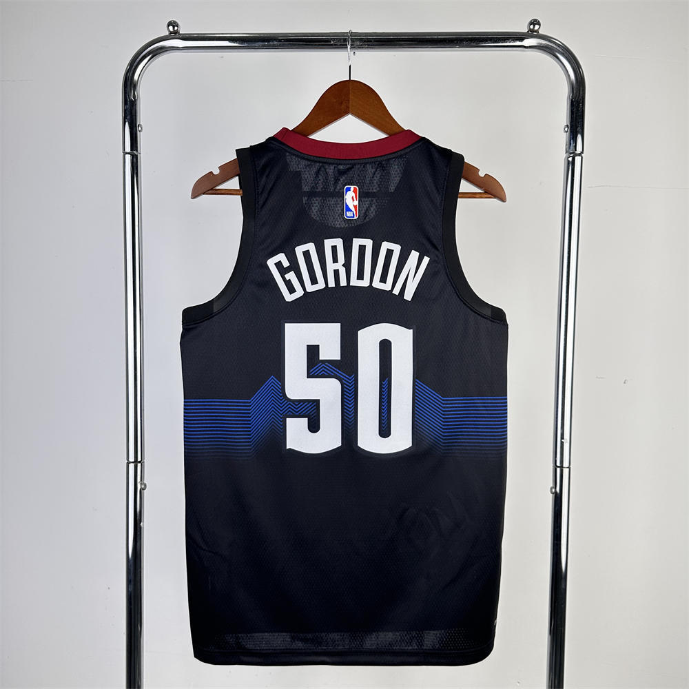 NBA Denver Nuggets 2024 City Edition Round Neck Black jersey GORDON#50 S-XXL