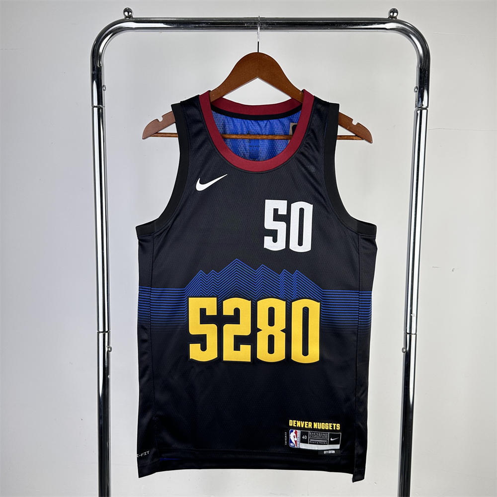 NBA Denver Nuggets 2024 City Edition Round Neck Black jersey GORDON#50 S-XXL