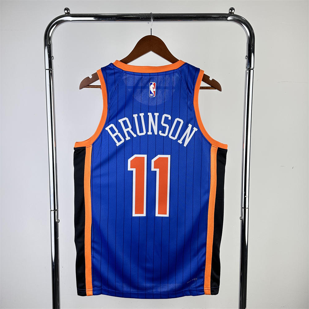 NBA New York Knicks 2024 Round Neck Blue jersey BRUNSON#11 S-XXL
