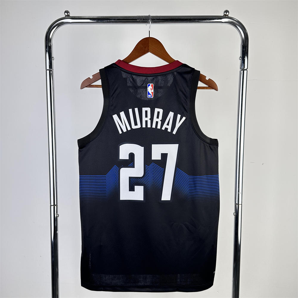 NBA Denver Nuggets 2024 City Edition Round Neck Black jersey MURRAY#27 S-XXL